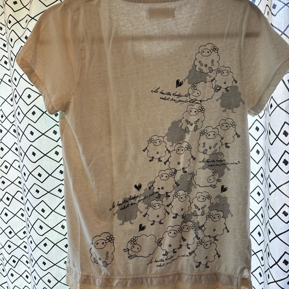 ScoLar Japanese fashion top with glitter details and sheep design. Ladies small. - Picture 7 of 8
